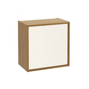 Armoire murale 1 porte Denzel Blanc et Bois