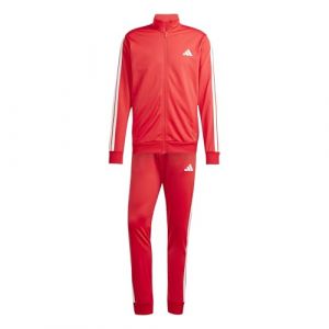 Adidas Surv&ecirc;tement Sportswear Basic 3-Stripes Tricot rouge orang&eacute; - S