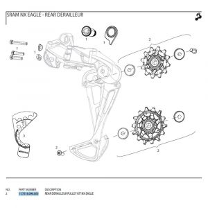 Sram PAIRE DE GALETS DE DÉRAILLEUR NX EAGLE 12 VITESSES