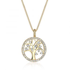 Elli Collier Femme Pendentif Arbre de Vie avec Cristal en Argent Sterling 925