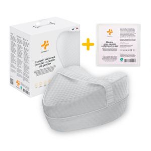 Inphysio - Séparateur genoux ergonomique avec 2 housses lavables