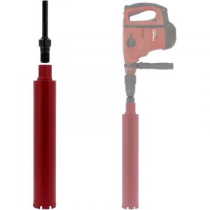 Couronne diamant &Oslash; 76 mm avec adaptateur pour perceuse et perforateur SDS-max