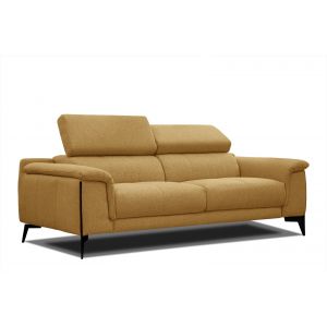 Canapé droit XXL 3 places tissu orange - Matera