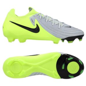 Image de Nike Phantom GX II Pro FG Mad Voltage - Argent&eacute;/Noir/Jaune Fluo - Herbe naturelle (FG), pointure 45 - ['Argent&eacute;', 'Jaune'] - Taille 45