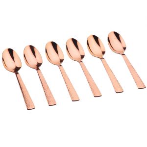 6 Petites cuillères Finn cuivrées