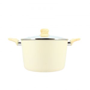 Menastyl Faitout en aluminium Ø24cm crème - compatible induction