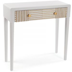 Versa Console Eclipsia de style provençal dimensions (h x l x l) 80,0 x 31 x 80 cm, blanc