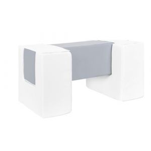 3 blocs en mousse blanc gris