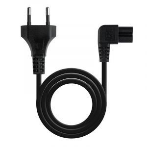 Nano cable Câble d'alimentation coudé CEE7Male vers C7 Femelle Noir 1,8m