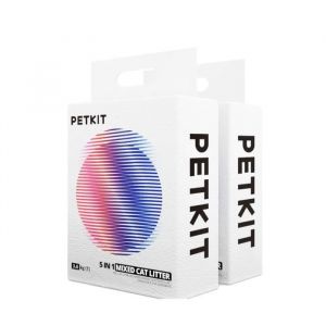 Liti&egrave;re Pour Chats - Petkit - 5 En 1 - Jetable Dans Les Toilettes - Agglom&eacute;rante - Blanc