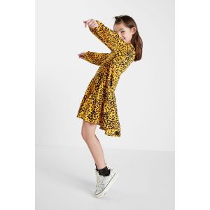 Image de Desigual Robe trapèze animal print léopard Jaune - Taille 6 Ans