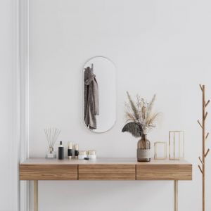 VidaXL Miroir mural Argenté 70x30 cm Ovale