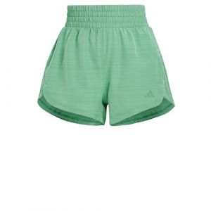Adidas Short de training taille haute toile Pacer 3 bandes - Preloved Green, Preloved Green - Taille XL 3"