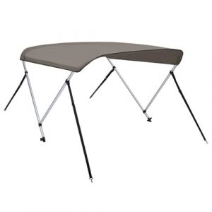VidaXL Auvent bimini à 2 arceaux gris 150x120x110 cm toit bimini pour bateau housse de bateau auvent bimini pour bateau 94792