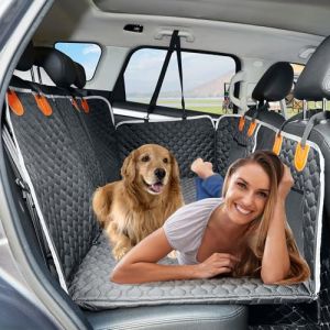 Housse de Siège de Voiture pour Chien - Extension de Siège Arrière Imperméable Noir