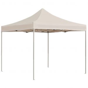 VidaXL Tente de réception pliable Aluminium 2 x 2 m Crème
