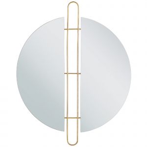 Beliani Miroir mural en métal ø 52 cm doré