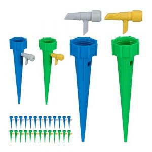 Relaxdays Lot de 30 systèmes d'irrigation pour Bouteilles - Arrosage Automatique - avec Valve - Multicolore