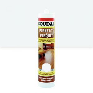 Soudal Joint Parquet - Mastic acrylique pour parquet - 290 ml RAL 1013 - Blanc perlé
