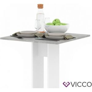 Image de Table à manger "Ewert" Blanche/Béton Vicco