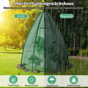 Serre Coast Greenhouse Serre de jardin avec couverture en toile 160 x 160 x 183 cm vert