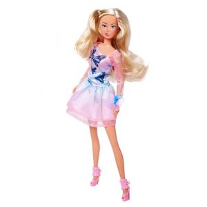 Simba Toys Steffi Love Butterfly Poupée Portant Une Robe au Look Papillon avec Bracelet avec Broche Papillon, 29 cm, à partir de 3 Ans