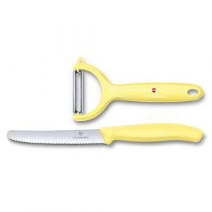 Victorinox Set couteau et éplucheur Swiss Classic jaune pastel Jaune - Couleur Jaune - Taille TS
