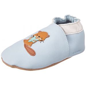 Robeez ACROBATICMONKEY, Chausson Bébé garçon, Bleu Clair Rouge, 17 EU