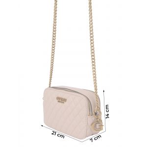 Guess Mini sacoche Maila capitonnée Beige