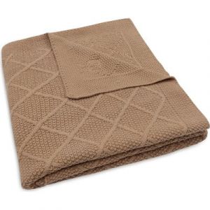 Jollein Couverture en tricot Check Knit Biscuit (100 x 150 cm)