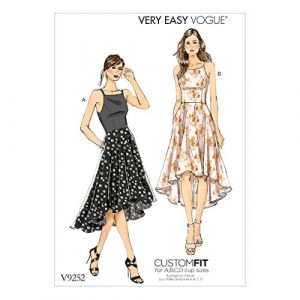 Vogue Patterns 9252 A5, Robe pour Femme, Tailles 34-42, Tissu, Multicolore, 15 x 0,5 x 22 cm