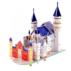 Dam Puzzle 3d en carton du ch&acirc;teau de neuschwanstein en allemagne. 31 pi&egrave;ces.