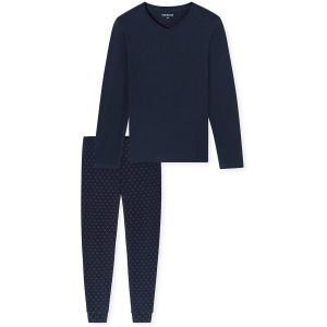 Schiesser Herren Schlafanzug Lang mit B&uuml;ndchen-Nightwear Set Ensemble de Pijama, Bourgogne 181922, 56 Hommes