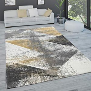 Image de Paco Home - Tapis De Salon Tapis De Salon Poils Ras Pastel Tapis Vintage Divers Styles 60x100 cm, Jaune