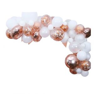 Ballons Boog Set Rose Gold Globos