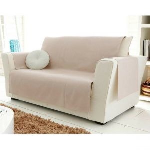 Protège-fauteuil et canapé universels antiglisse - Beige