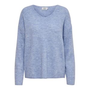 Only Camilla V-neck Pullover Knit S Skyway / Detail Melange - Skyway / Detail Melange - S