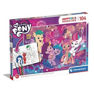 Clementoni DOUBLE FACE COLORING - MY LITTLE PONY (104 STUKJES)