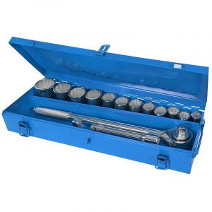 Silverline COFFRET CLES A DOUILLES 3/4 12 PANS DE 22 à 46 mm