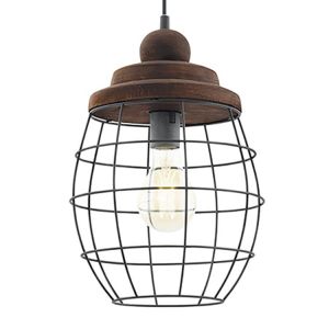 Eglo Suspension BAMPTON Noir, 1 lumi&egrave;re - Moderne - Int&eacute;rieur - BAMPTON - D&eacute;lai de livraison moyen: 8 &agrave; 12 jours ouvr&eacute;s. Port gratuit France m&eacute;tropolitaine et Belgique d&egrave;s 100 ?.