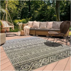 Unamourdetapis UN AMOUR DE TAPIS VALISI REVERSIBLE 120x170 cm Tapis Moderne Tapis Salon Tapis Rectangulaire Tapis Gris
