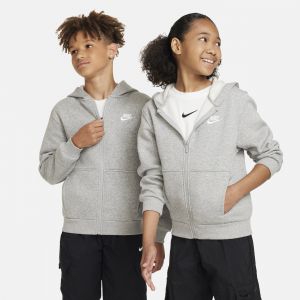 Nike Sweat à capuche et zip Sportswear Club Fleece pour ado - Gris - Taille M - Unisex