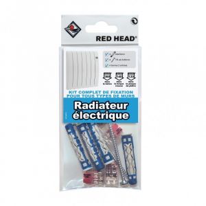 Kit de fixation pour radiateur avec borne de connexion