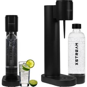 JAP Appliances XStream - Générateur d'eau gazeuse - Bouteille PET (1 litre) pour générateur de soda - (Convient uniquement aux bouteilles à vis) - Bouteille de CO2 non incluse - Noir
