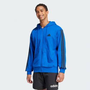 Image de Adidas Veste &agrave; capuche enti&egrave;rement zipp&eacute;e French terry 3 bandes Essentials