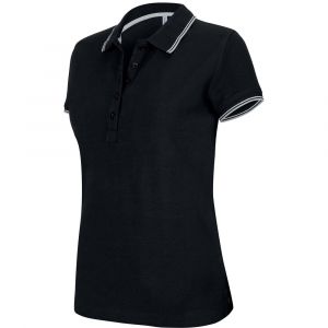 Kariban Polo 5 Boutons L Black / Grey / White