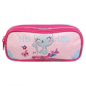BAGTROTTER Trousse scolaire 2 compartiments Lili Lou Rose