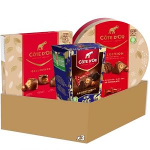 Côte d'Or Chocolat Noel - 1 Mini Roc Mix, 1 Coffret Collection, 1 Assortiment Séléction (600g)