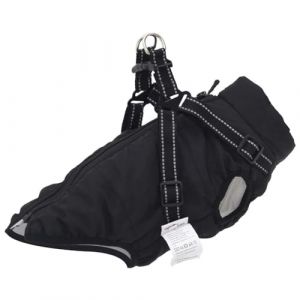 VidaXL Manteau pour Chiens avec Harnais imperm&eacute;able r&eacute;fl&eacute;chissant L36, Manteau d'hiver pour Chien, Manteau pour Chien et Harnais, Manteau pour Chiot avec Harnais