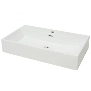 Vasque avec trou de robinet en céramique 76x42,5 cm blanc 02_0002535